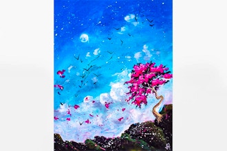 Paint Nite: Moonlit Cherry Blossom